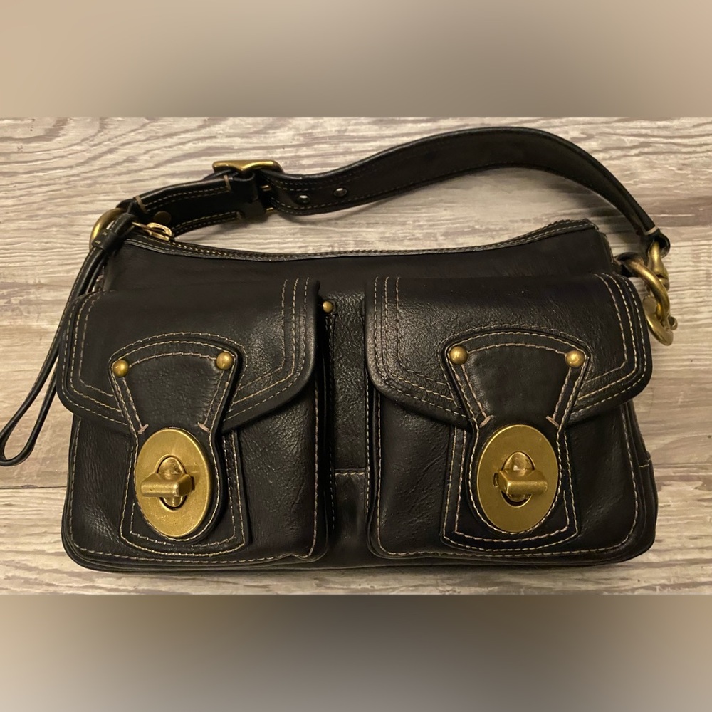 Coach Legacy Turnlock 65th Anniversary Black Leather Handbag